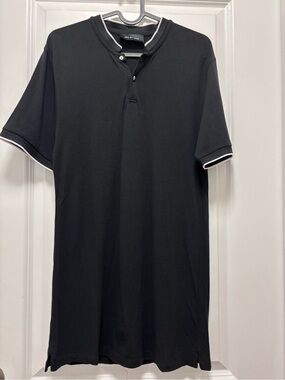 The Kooples Black Polo with White Contrast Trim